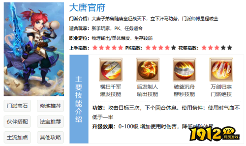 梦幻西游大唐官府门派怎么样 梦幻西游大唐官府门派解析