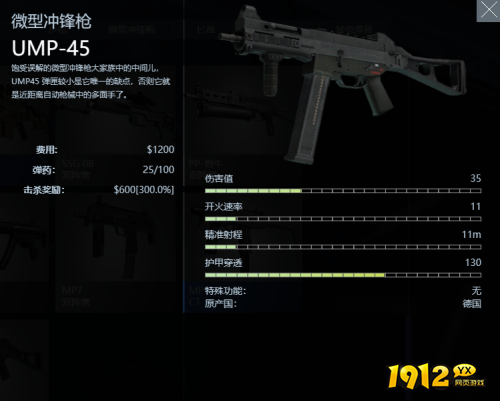 反恐精英2微型冲锋UMP-45怎么样 反恐精英2微型冲锋UMP-45介绍